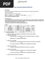 Topic: Dimension Reduction With PCA: Instructions