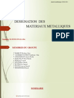 Exposé matériaux métalliques