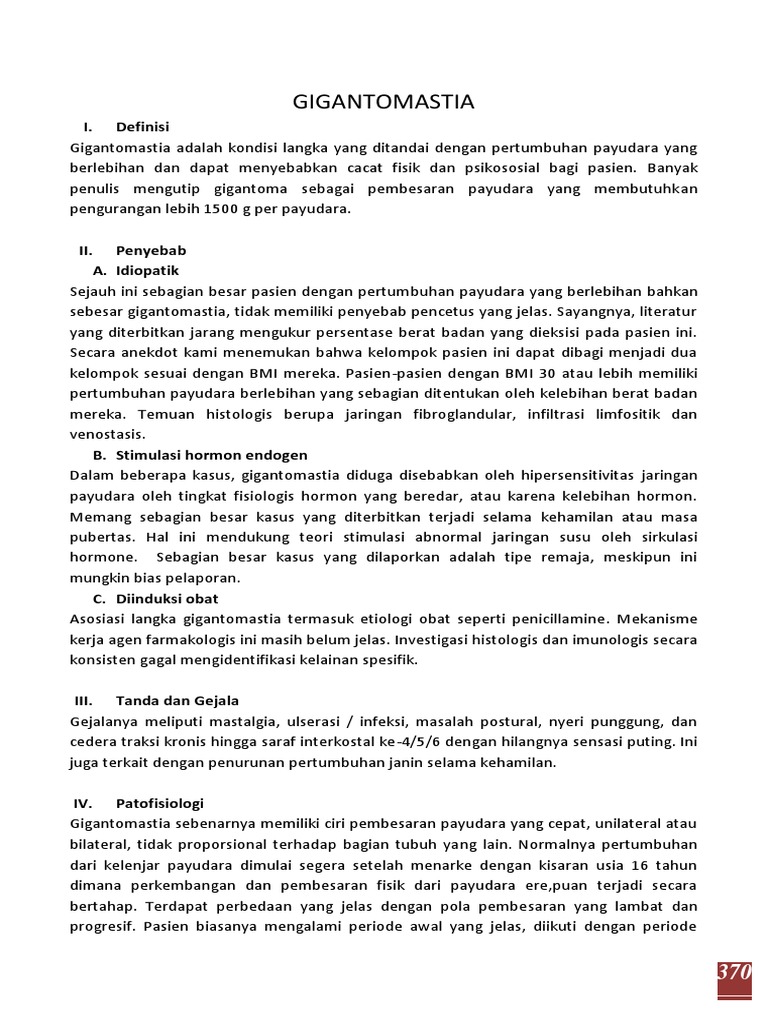 Gigantomastia: Definisi dan Gejala | PDF | Pengembangan Diri ...