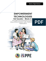Empowerment Technologies: First Quarter - Week 5-8