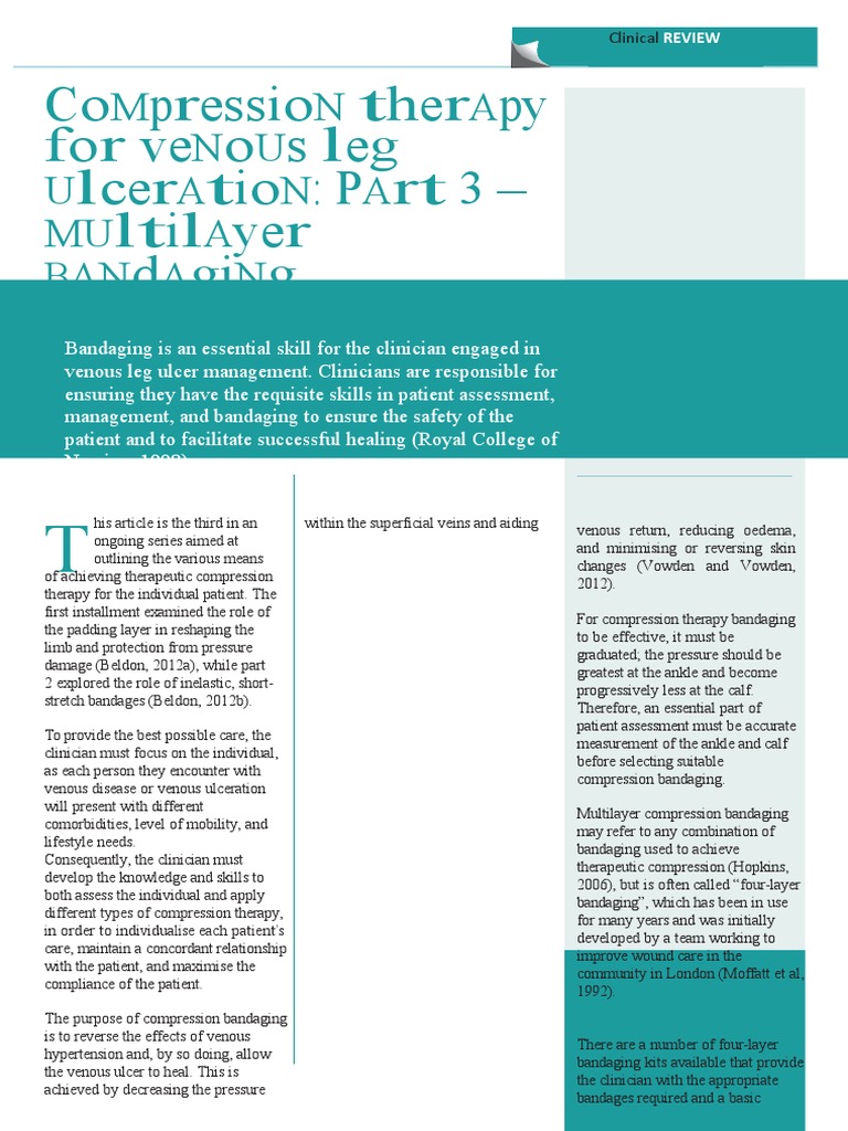 Wound Essentials 8 1 Compression Therapy For Venous Leg Ulceration Part
