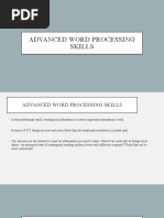 Advanced Word Processing Skills