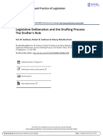 Legislative Deliberation and The Drafting Process: The Drafter's Role