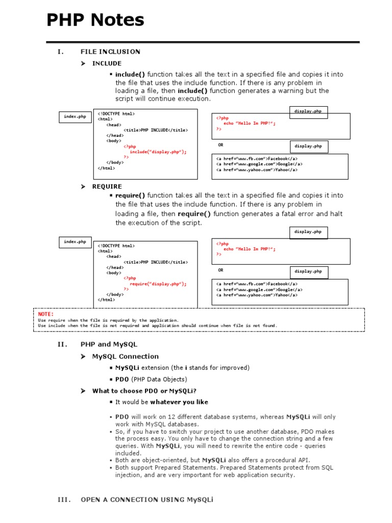 I. File Inclusion: Include Include Include | PDF | Php | Computer Science