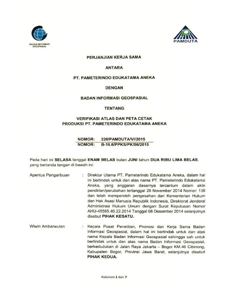 Kontrak Bisnis yang Jelas