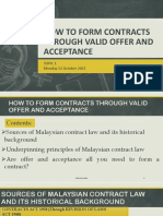 How To Form Contracts Through Valid Offer and Acceptance