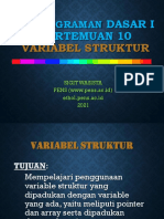 P10 - Pemrograman Dasar I Variabel Struktur (2021) - Compressed