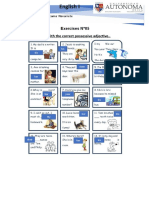 English I: Exercises N°05 1. Complete With The Correct Possessive Adjective.