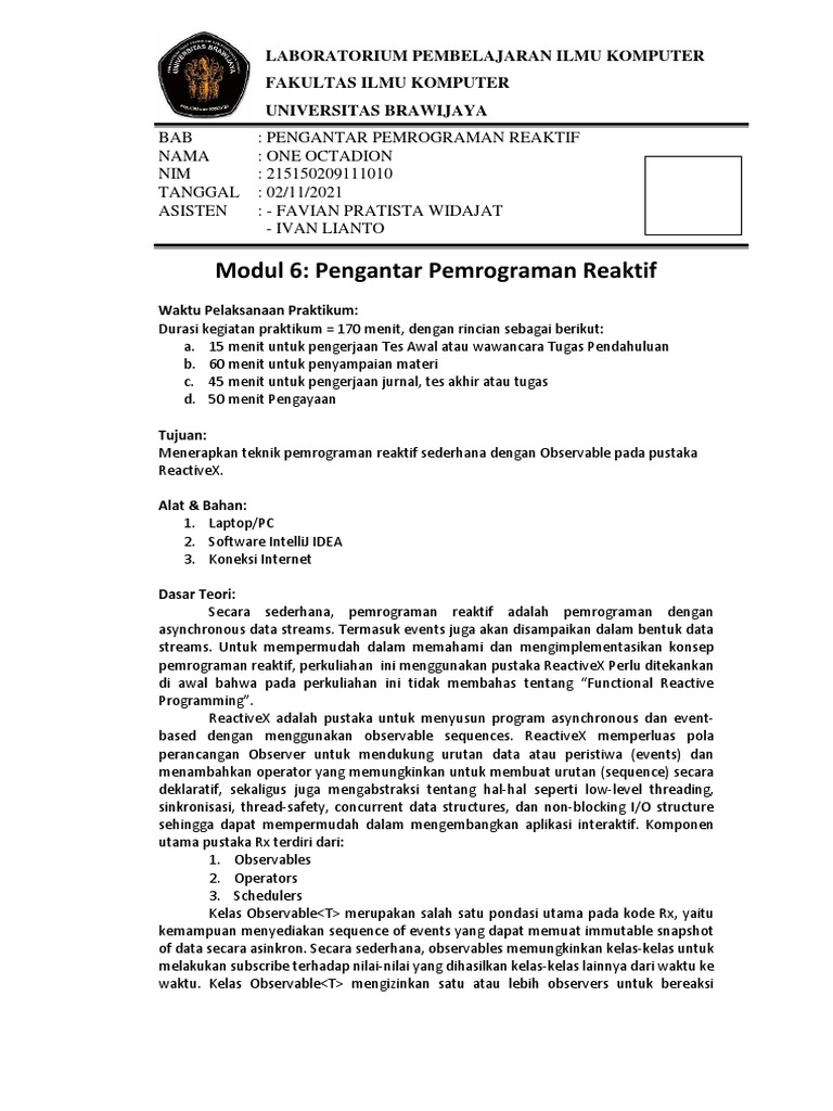 Pengantar Pemrograman Reaktif dengan RxJava | PDF | Komputer ...