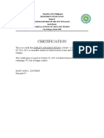 Certification: Republic of The Philippines