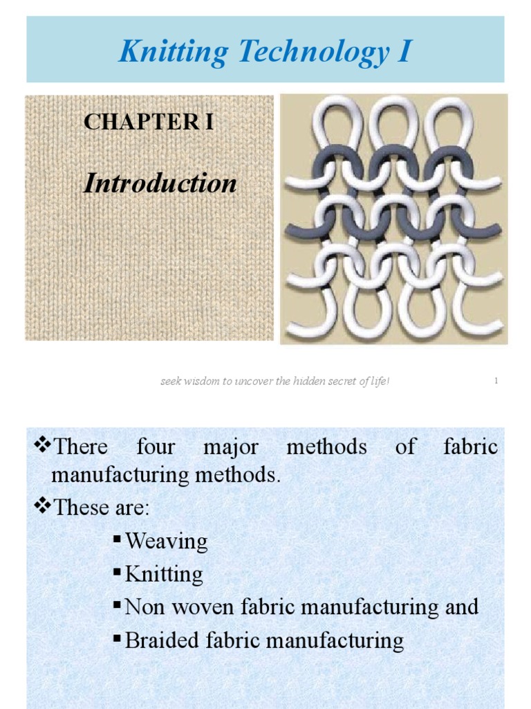 Overview of Knitting Technology | PDF | Knitting | Needlework
