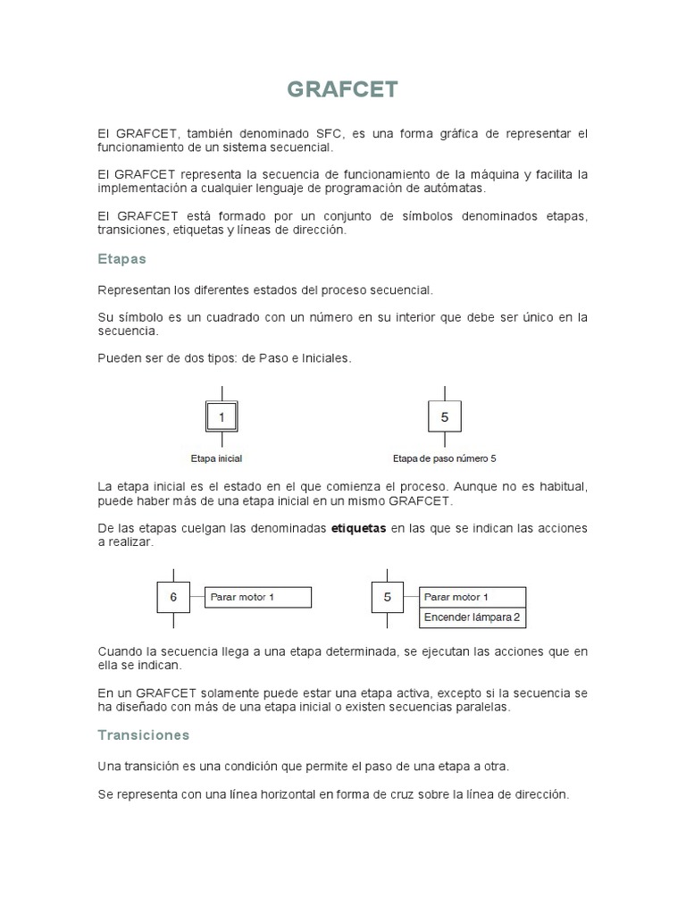 Introducción al GRAFCET y su Programación | PDF | Programación de ...