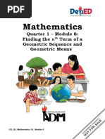 Math10 q1 Mod6 Finding the Nth Term of a Geometric Series and Geometric Means v1.5