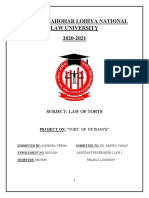 RMLNLU Project on Tort of Nuisance