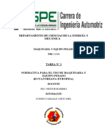 Tarea 1 - Normativa para Maquinaria Pesada - Condo Andy