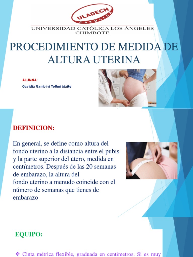 Procedimiento de Medida de Altura Uterina | PDF