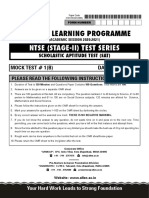 NTSE 2020 SAT Sample Mock Test Paper 1