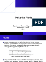 Mekanika Fluida: Department of Mechanical Engineering Polytechnic of Cilacap