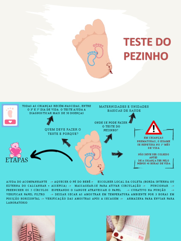 Teste do pezinho: Importância, etapas e locais para realização do exame ...