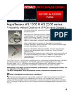 Aquasensor As 1000 & As 2000 Series.: Frequently Asked Questions (Faqs) and Glossary