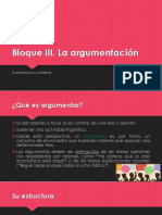 Bloque III. La Argumentación