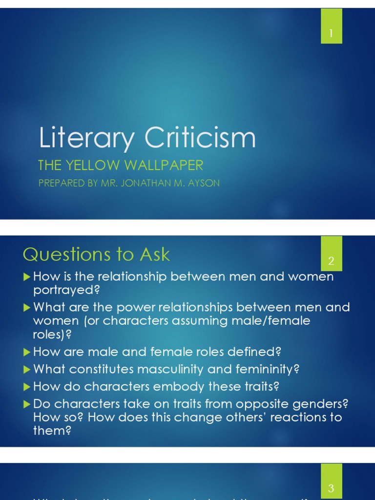Literary Criticism Lesson 06b The Yellow Wallpaper Descargar gratis
