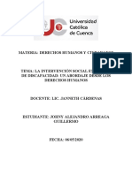 Intervencion Del Trabajo Social en La Discapaciadad (ENSAYO)