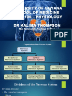 University of Guyana School of Medicine Med 1106 - Physiology I DR Kalima Thompson