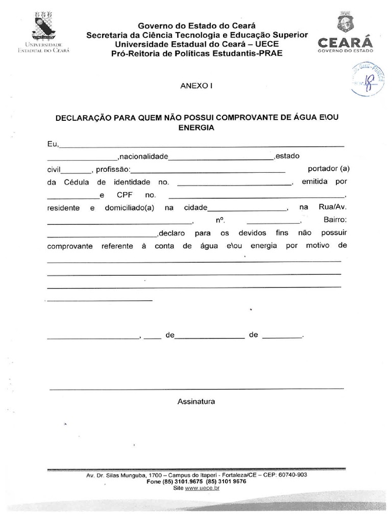 Anexo 1 comprovante de quem n o possui agua pdf
