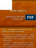 Appendix A (Schedule of Minimum Basic Fee
