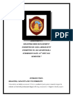 Assignment 1 Disaster& Risk Management Submitted By: Ezza Ahmad Butt Submitted To: Ma'Am Shumaila Submission Date: 24 SPET 2021 Semester 7