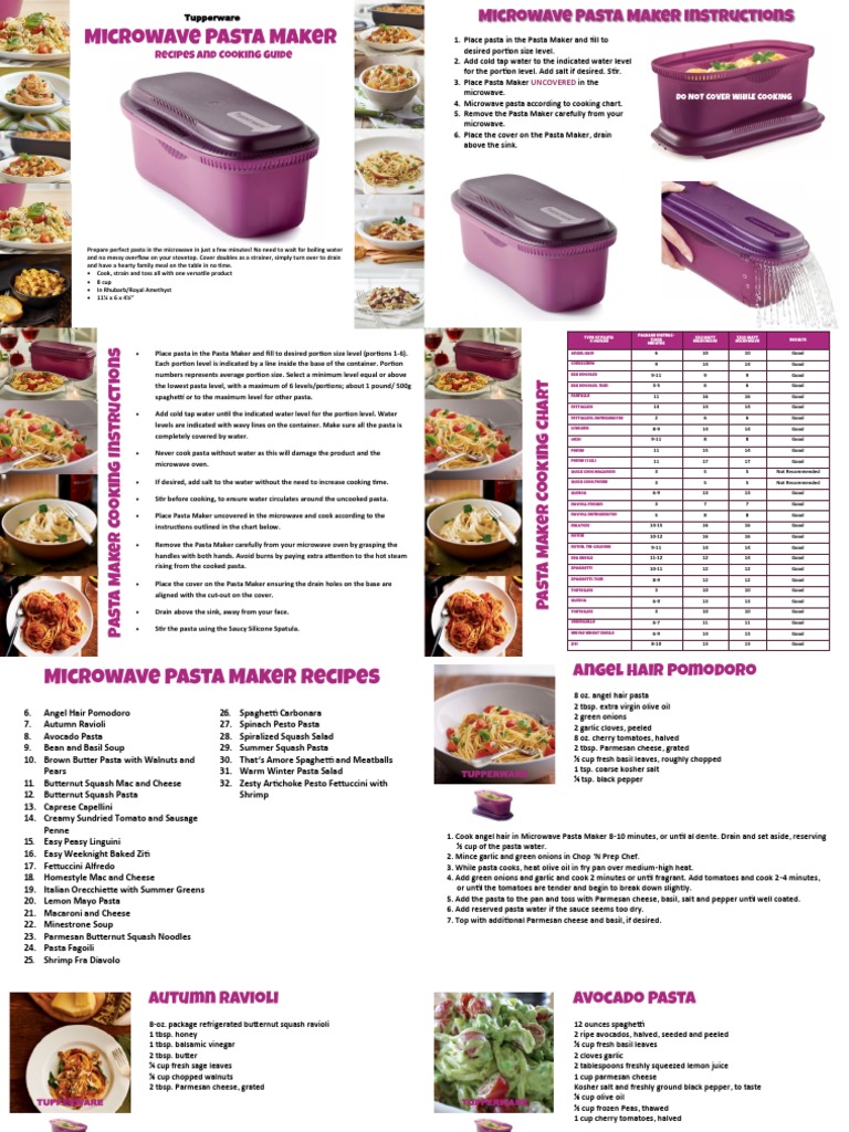 Microwave Pasta Maker | PDF | Pasta | Pesto