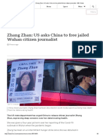 Zhang Zhan - US Asks China To Free Jailed Wuhan Citizen Journalist - BBC News