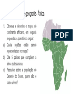 8 Ano - Atividade de Geografia - África