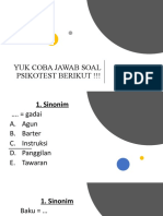 Contoh Soal Psikotest