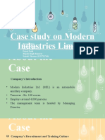 Case Study On Modern Industries Limited