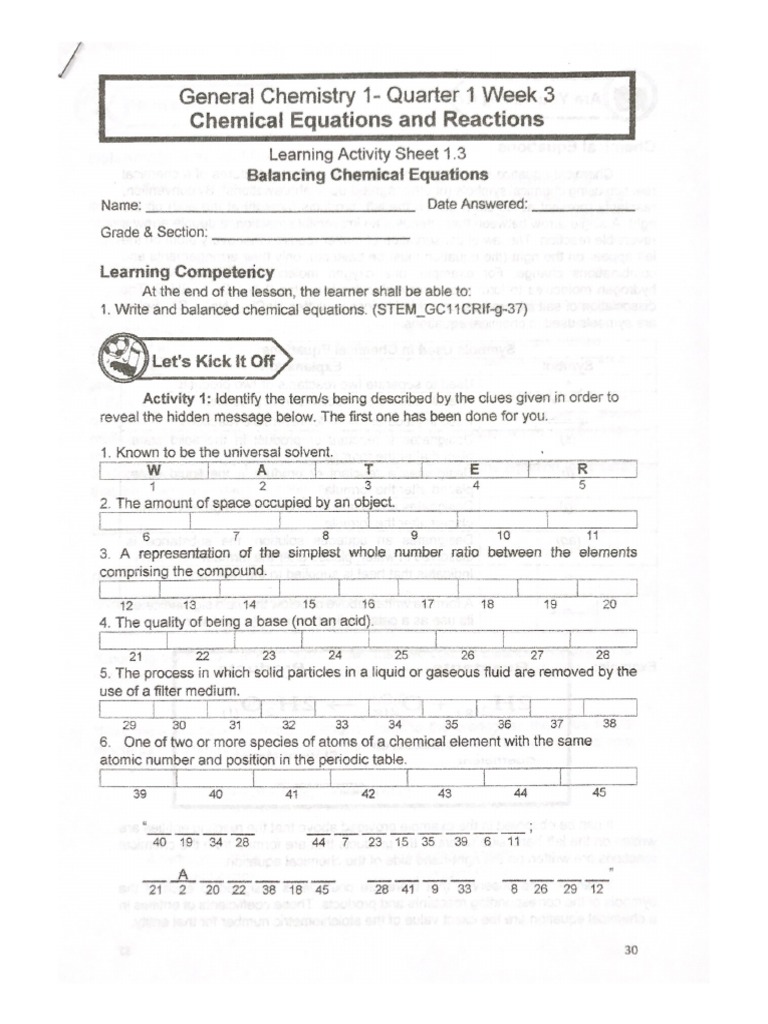 General Chemistry 1 Quarter 1 Week 3 | PDF