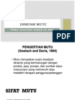 Dimensi Mutu