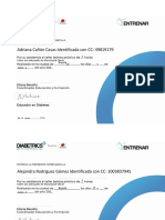 Certificado de Toma de Glucometrias