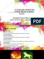 Earth and Life Sciences For Senior High School: Mnhs Detailed Lesson Plan in Life Sciences - Grade 11
