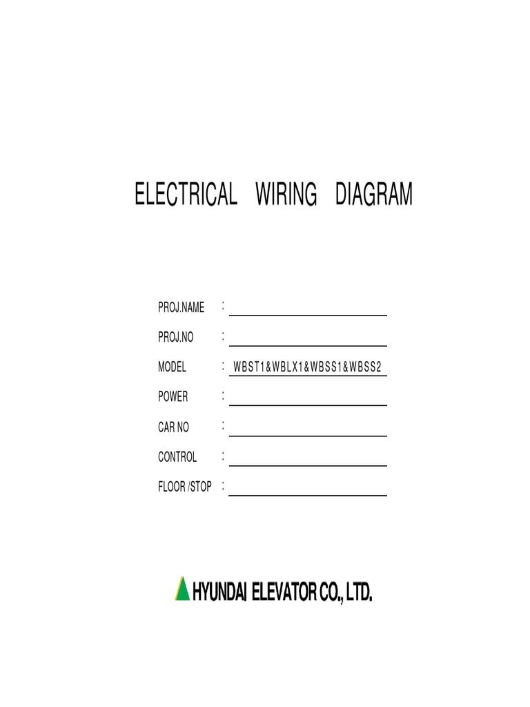 Hyundai Elevator Wiring Diagram Guide | PDF