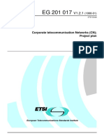 Corporate Telecommunication Networks (CN) Project Plan: European Telecommunications Standards Institute