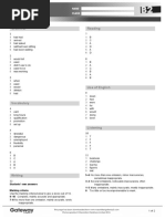 B2 UNIT 2 Test Answer Key Standard