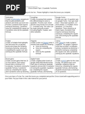 choice board