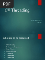 C# Threading: Karthikeyan R 18Y023