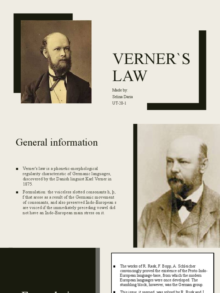 What Is Verner S Law