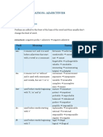 Word Formation: Adjectives: Adjective Prefixes