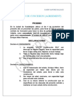 Contrato Concesion Agreement