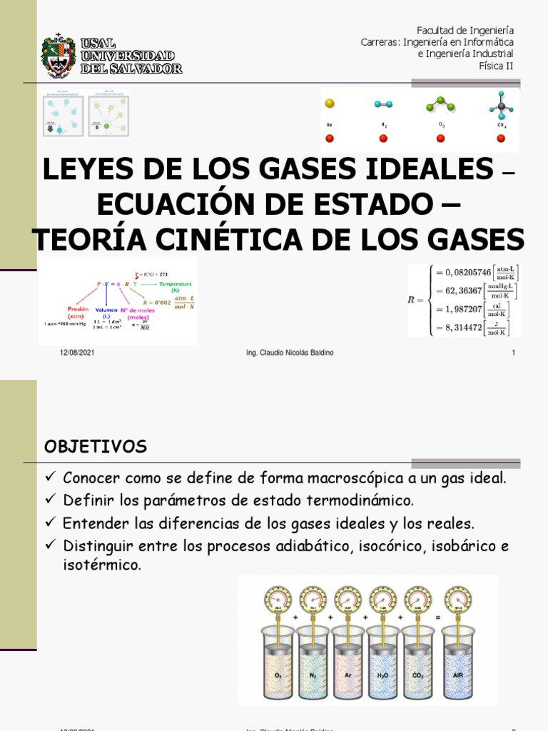 Teoría Cinética de los Gases Ideales | PDF | Gases | Mole (Unidad)
