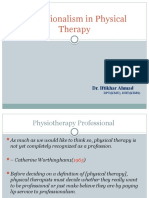 Professionalism in Physical Therapy: Dr. Iftikhar Ahmad